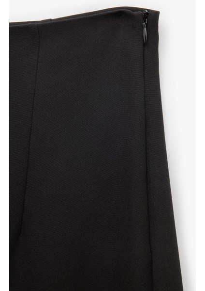 Yüksek Bel Culotte Fit Kısa Geniş Paça Kumaş Pantolon fırsatları