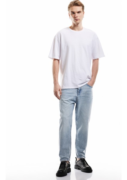 Pamuklu Cepli Loose Fit Jean Pantolon - Steve Jean