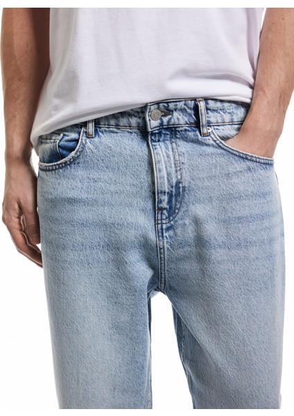 Pamuklu Cepli Loose Fit Jean Pantolon - Steve Jean