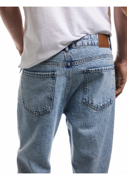 Pamuklu Cepli Loose Fit Jean Pantolon - Steve Jean