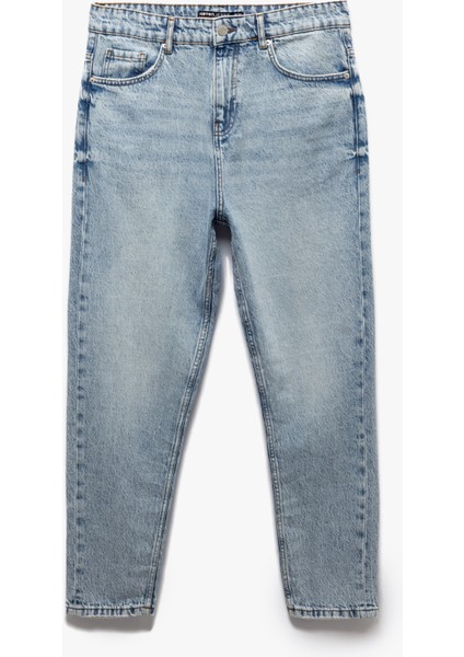 Pamuklu Cepli Loose Fit Jean Pantolon - Steve Jean