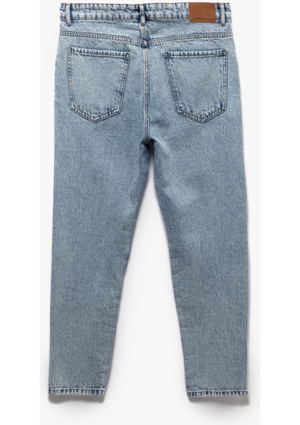 Pamuklu Cepli Loose Fit Jean Pantolon - Steve Jean