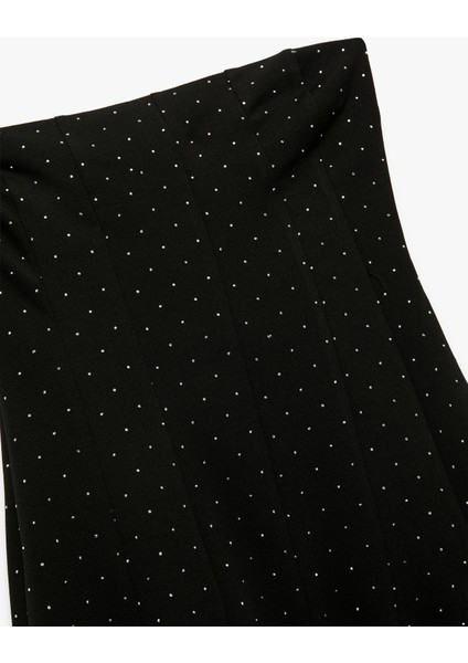 Straplez Kolsuz Volanlı Taşlı Astarlı Mini Abiye Elbise modelleri