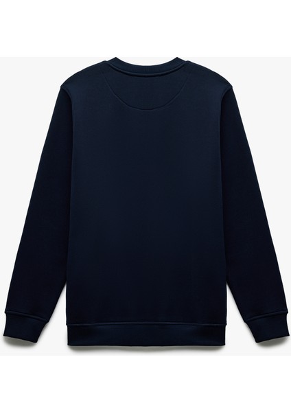 Pamuklu Uzun Kollu Bisiklet Yaka Erkek Basic Sweatshirt fırsatları