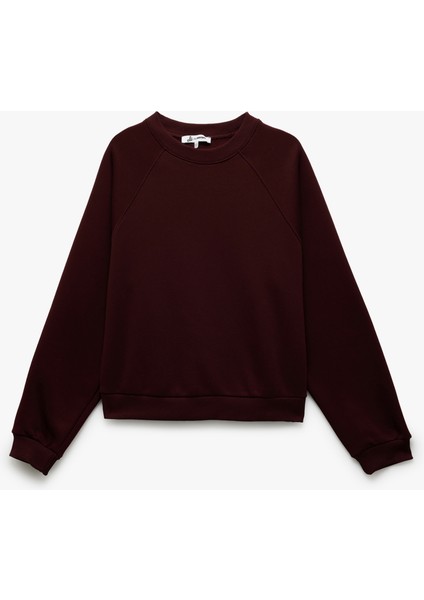 Üç Iplik Şardonlu Dikiş Detaylı Bisiklet Yaka Oversize Sweatshirt modelleri