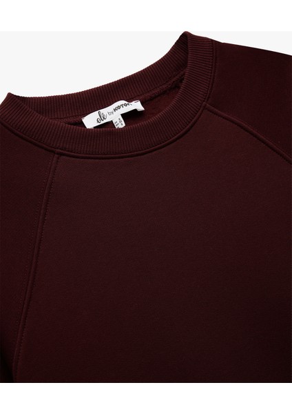 Üç Iplik Şardonlu Dikiş Detaylı Bisiklet Yaka Oversize Sweatshirt indirimleri