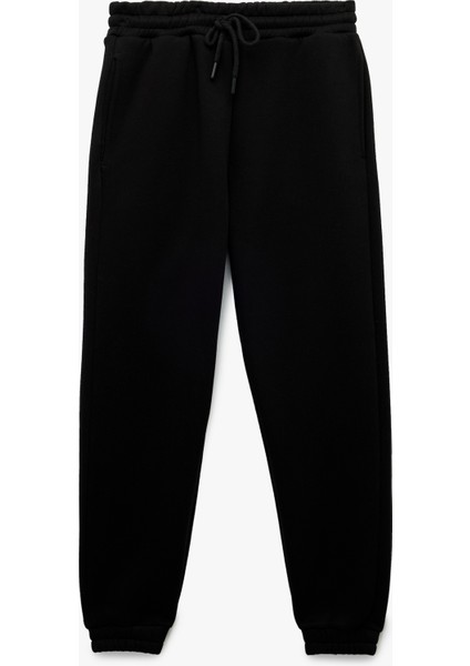 Beli Bağcıklı Şardonlu Yüksek Bel Oversize Jogger Spor Eşofman Altı modelleri
