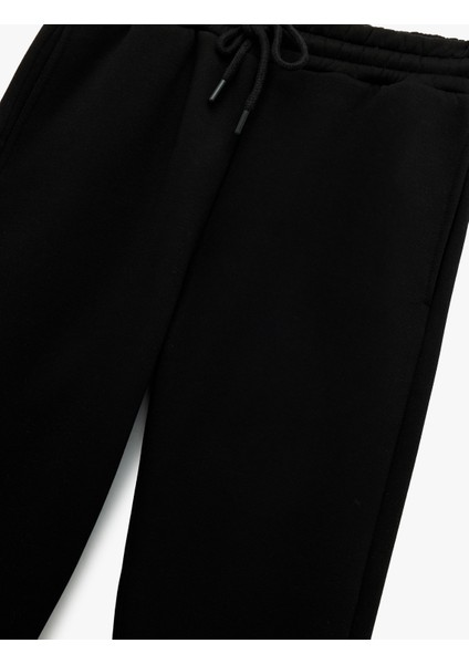 Beli Bağcıklı Şardonlu Yüksek Bel Oversize Jogger Spor Eşofman Altı indirimleri