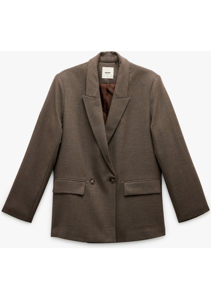 Çift Cepli Uzun Kollu Kruvaze Blazer Ceket modelleri