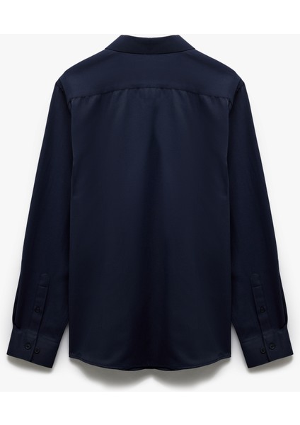 Regular Fit Uzun Kollu Yarım Italyan Yaka Gömlek fiyatları