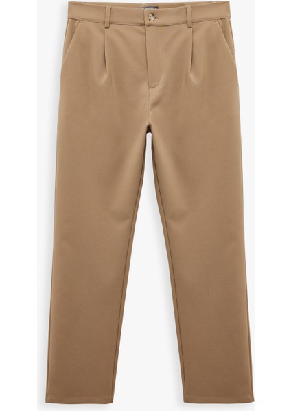 Pileli Oversize Cep Detaylı Kumaş Pantolon