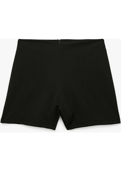 Krep Scuba Kumaş Mini Şort Etek