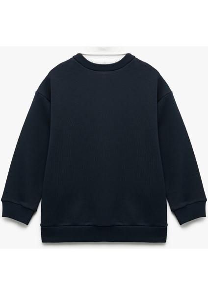 Uzun Kollu Gömlek Yaka Oversize Sweatshirt fiyatları