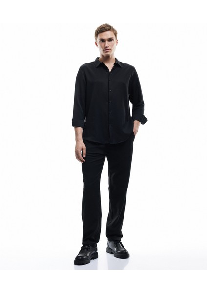 Regular Fit Uzun Kollu Yarım Italyan Yaka Gömlek fiyatları