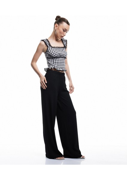 Beli Lastikli Bürümcük Geniş Paça Pantolon fiyatları