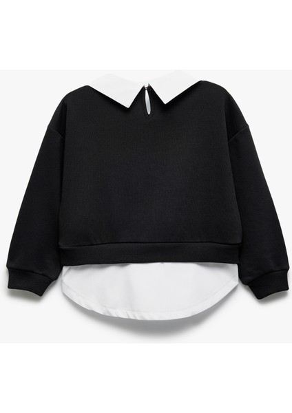 Gömlek Yaka Detaylı Uzun Kollu Sweatshirt fiyatları