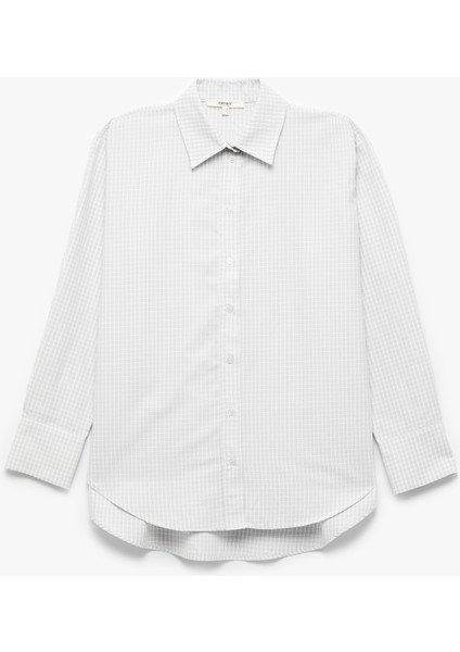 Rahat Kalıp Klasik Yaka Uzun Kollu Poplin Gömlek