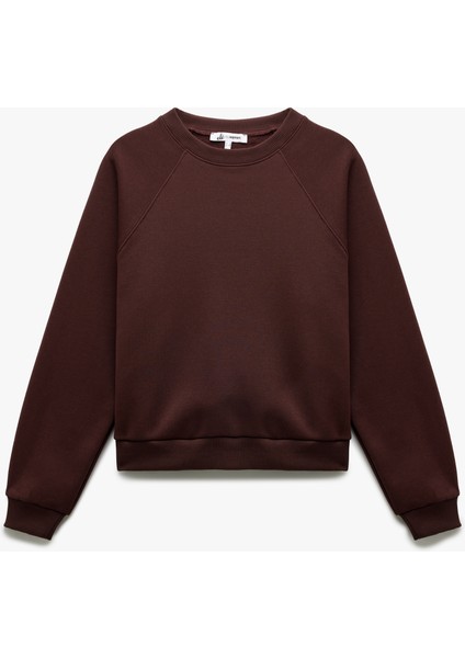 Üç Iplik Şardonlu Dikiş Detaylı Bisiklet Yaka Oversize Sweatshirt modelleri