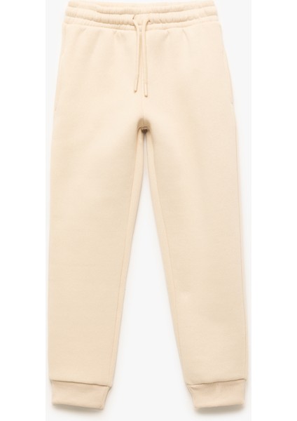 Beli Lastikli Cepli Basic Jogger Eşofman Altı