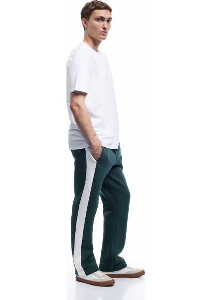 Şardonlu Cep Detaylı Renk Kontrastlı Beli Lastikli Eşofman Altı