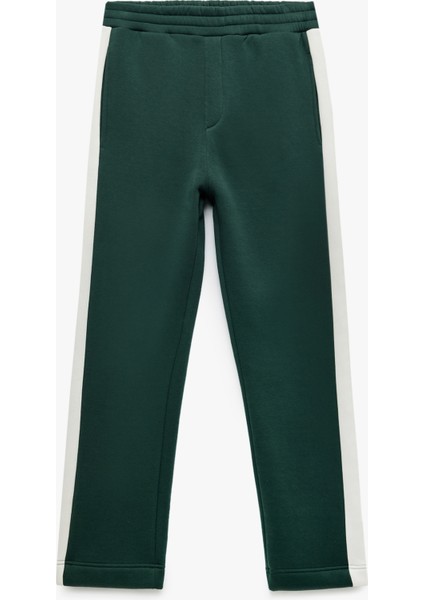 Şardonlu Cep Detaylı Renk Kontrastlı Beli Lastikli Eşofman Altı modelleri