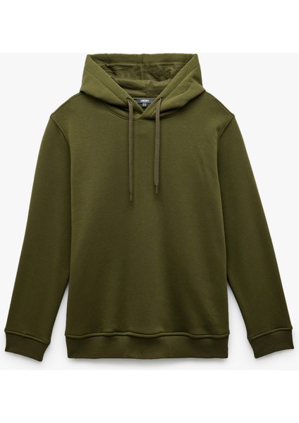 Şardonlu Uzun Kollu Basic Kapşonlu Sweatshirt modelleri