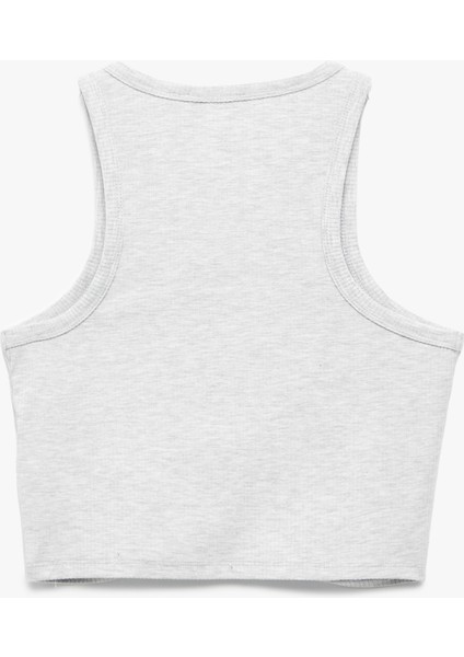 Slim Fit Nakış Detaylı Crop Halter Yaka Atlet Pijama Üstü fiyatları