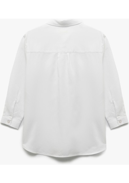 Pamuklu Uzun Kollu Cep Detaylı Basic Gömlek fiyatları