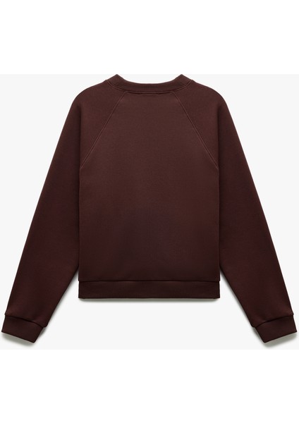 Üç Iplik Şardonlu Dikiş Detaylı Bisiklet Yaka Oversize Sweatshirt fırsatları