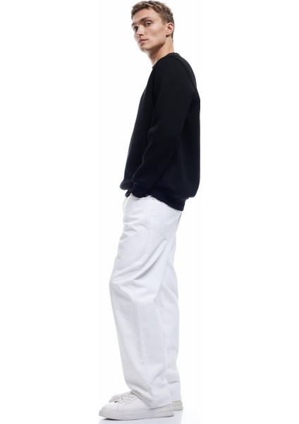 Pamuklu Uzun Kollu Bisiklet Yaka Erkek Basic Sweatshirt fiyatları