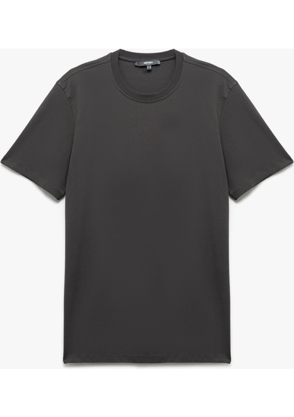 Pamuklu Kısa Kollu Bisiklet Yaka Erkek Basic Tişört modelleri