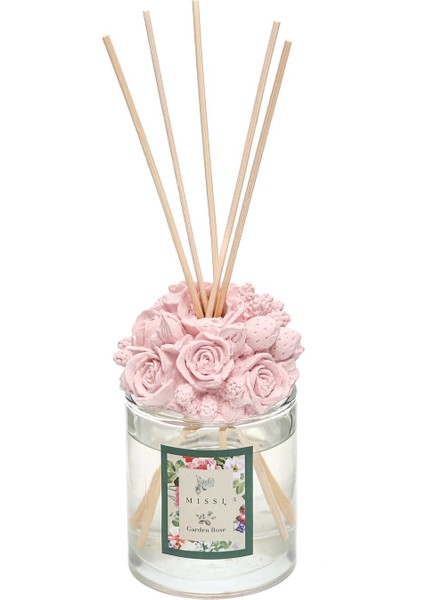 100 ml Pembe Seramik Taş Bambu Çubuklu Garden Rose Oda Kokusu fiyatları
