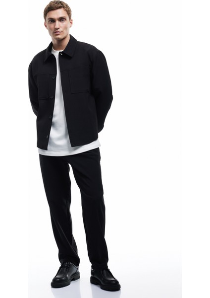 Pileli Oversize Cep Detaylı Kumaş Pantolon