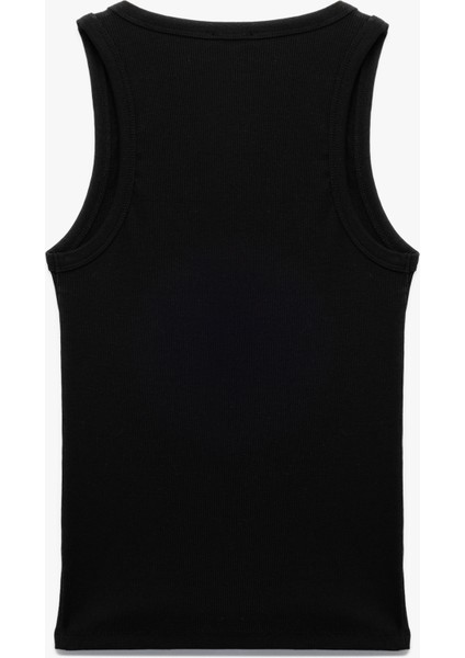 Pamuklu Kaşkorse Slim Fit U Yaka Boncuk Işlemeli Fitilli Atlet fiyatları