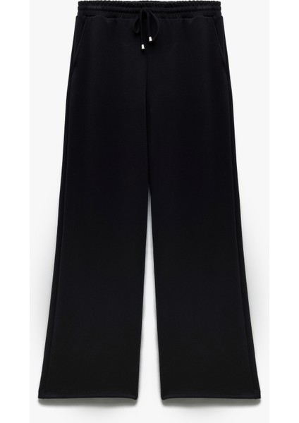 Modal Karışımlı Normal Bel Cepli Geniş Düz Paça Eşofman Altı modelleri