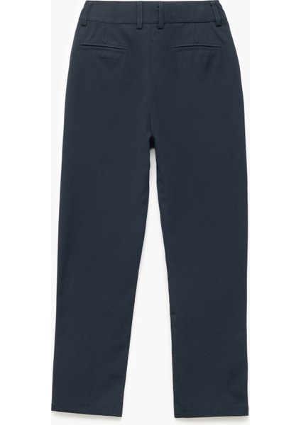 Viskon Karışımlı Dar Kesim Düğmeli Cep Detaylı Basic Pantolon fiyatları
