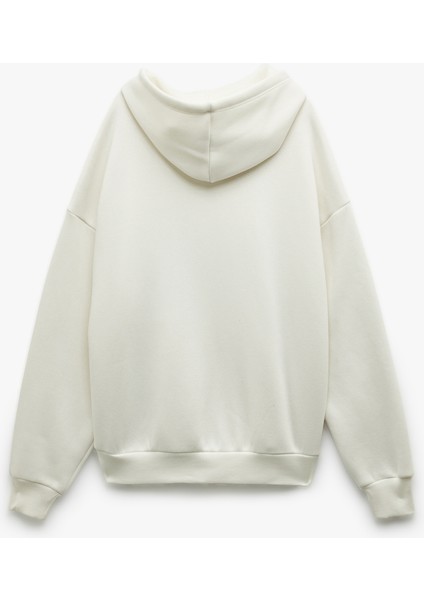 Şardonlu Kapüşonlu Yıldız Aplikeli Fermuarlı Sweatshirt fırsatları