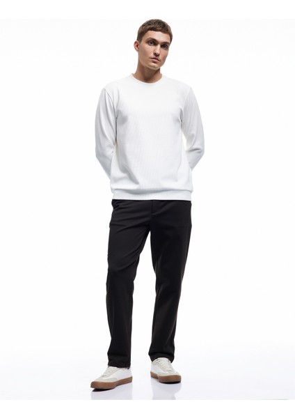 Uzun Kollu Bisiklet Yaka Basic Sweatshirt