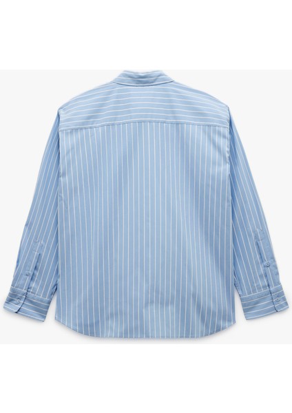 Klasik Yaka Uzun Kollu Oversize Poplin Gömlek fırsatları