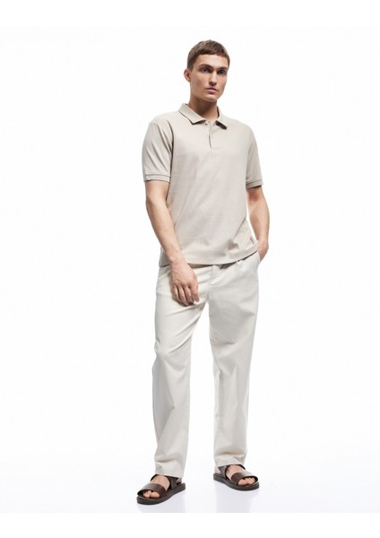 Regular Fit Kısa Kollu Pamuklu Polo Yaka Tişört