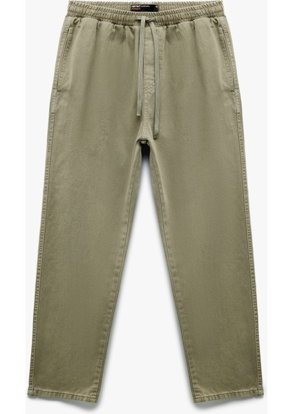 Cep Detaylı Pamuklu Straight Fit Beli Bağcıklı Gabardin Pantolon modelleri