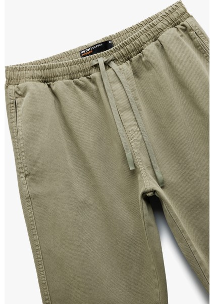 Cep Detaylı Pamuklu Straight Fit Beli Bağcıklı Gabardin Pantolon indirimleri