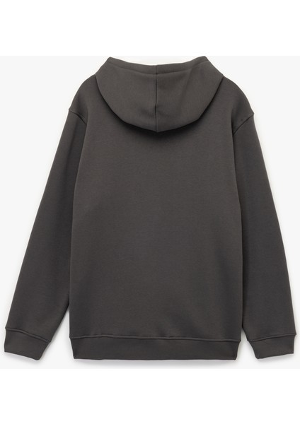 Uzun Kollu Şardonlu Fermuarlı Kanguru Cepli Sweatshirt fiyatları