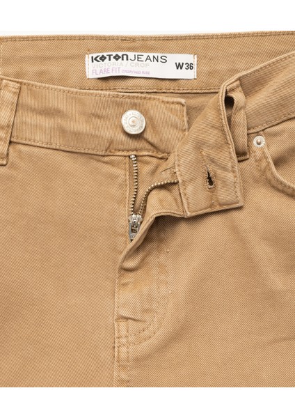 Kesik Paça Basic Denim Pantolon fırsatları