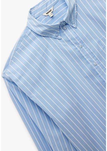 Klasik Yaka Uzun Kollu Oversize Poplin Gömlek indirimleri