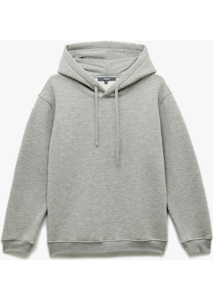 Şardonlu Uzun Kollu Basic Kapşonlu Sweatshirt modelleri