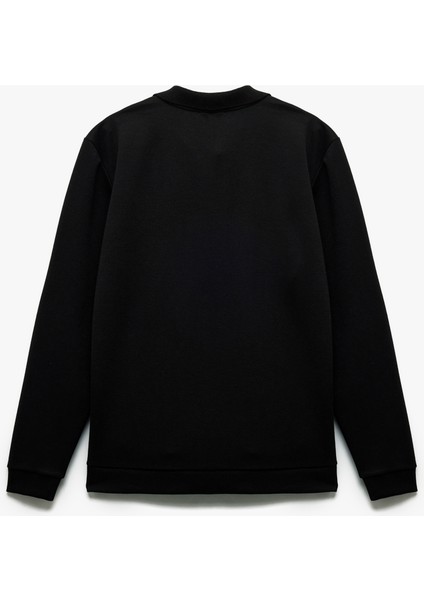 Pike Kumaş Polo Yaka Uzun Kollu Basic Sweatshirt fiyatları