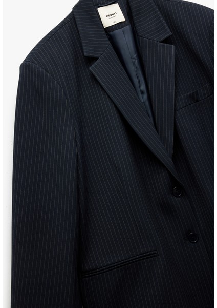 Düğmeli Cepli Uzun Kollu Kruvaze Blazer Ceket modelleri