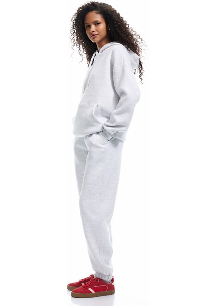 Şardonlu Cepli Beli Lastikli Oversize Jogger Eşofman Altı