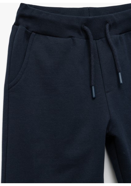 Pamuklu Cepli Beli Bağlamalı Şardonlu Basic Eşofman Altı modelleri